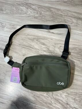 obé Olive Green Travel Sling Bag with Adjustable Strap